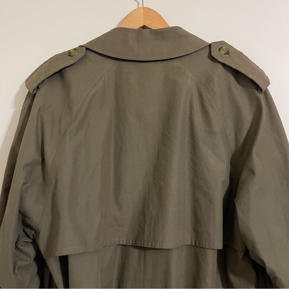 80s vintage Burberry Belted Trench large - Picture 7 of 14